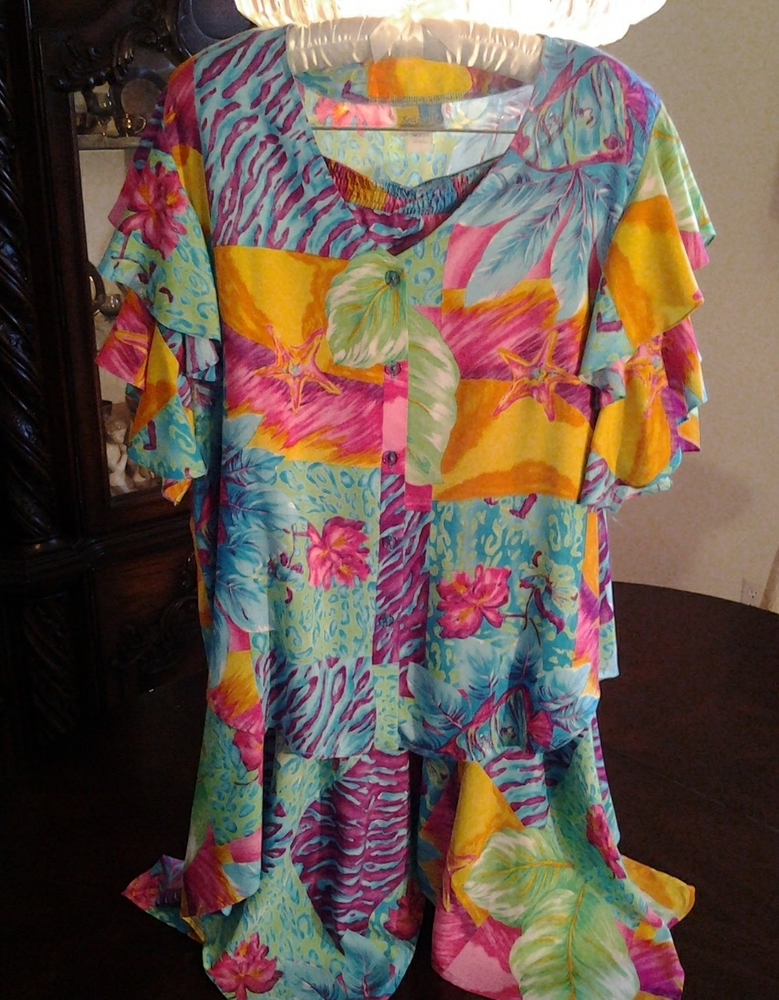 TROPICAL COLORS READY FOR YOUR  CRUISE 2PC XL